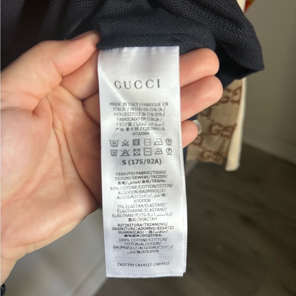 Dark Blue Cotton Polo Web & Feline Head - Size Small - Picture 4 of 4